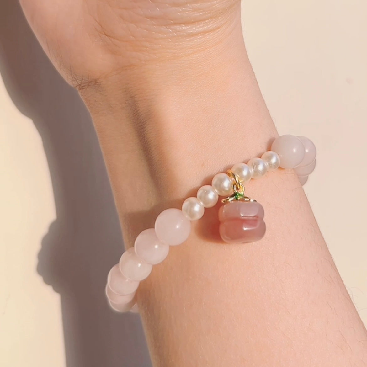Rose Pearl Crystal Bracelet