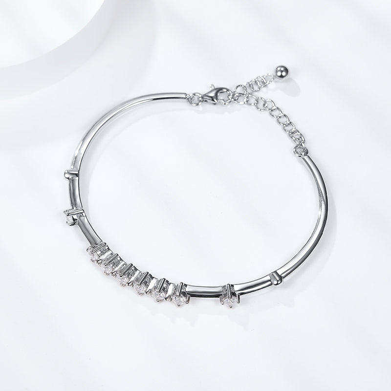 Silver Moissanite Diamond Sansheng Stone Bracelet BM6001O(BUY 1 GET 1 Present )