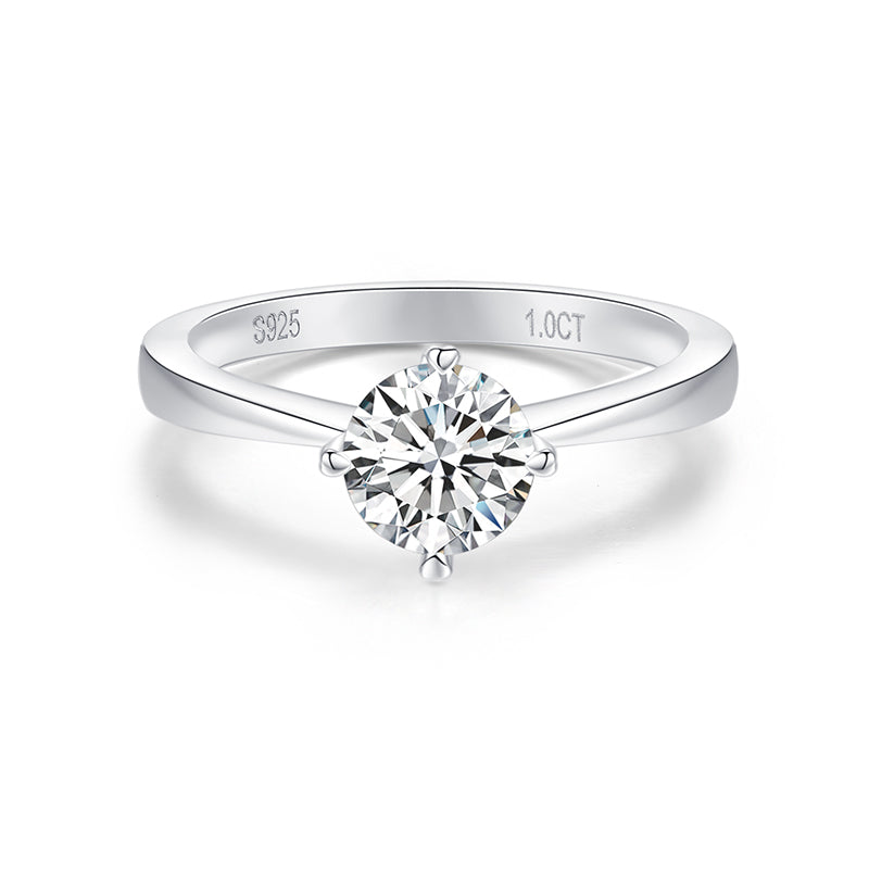 RM1042 Silver Moissanite Diamond A change of fortune Rings 1Carat(BUY 1 GET 1 Present )