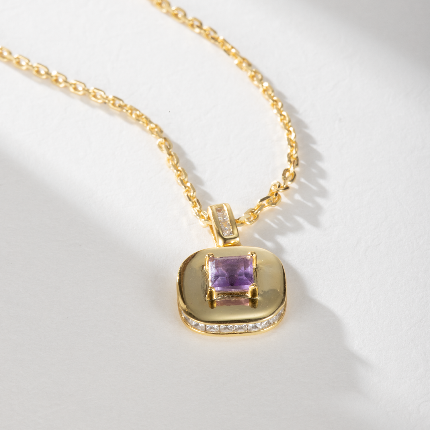 Amethyst Tablet Pendant