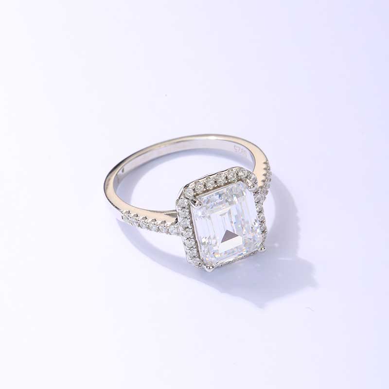 SH Sterling Silver Fancy Shape Zirconia Ring