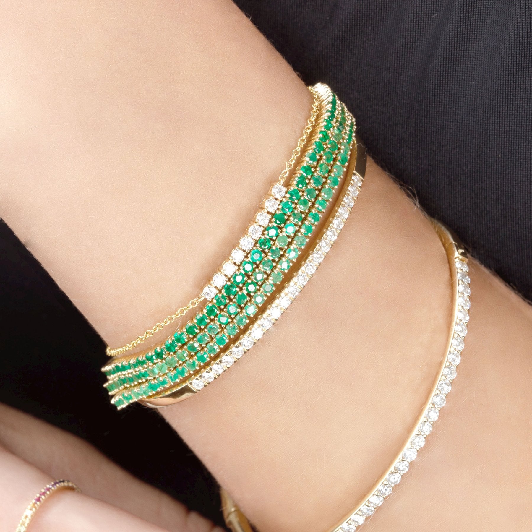 Green Tennis Bracelet
