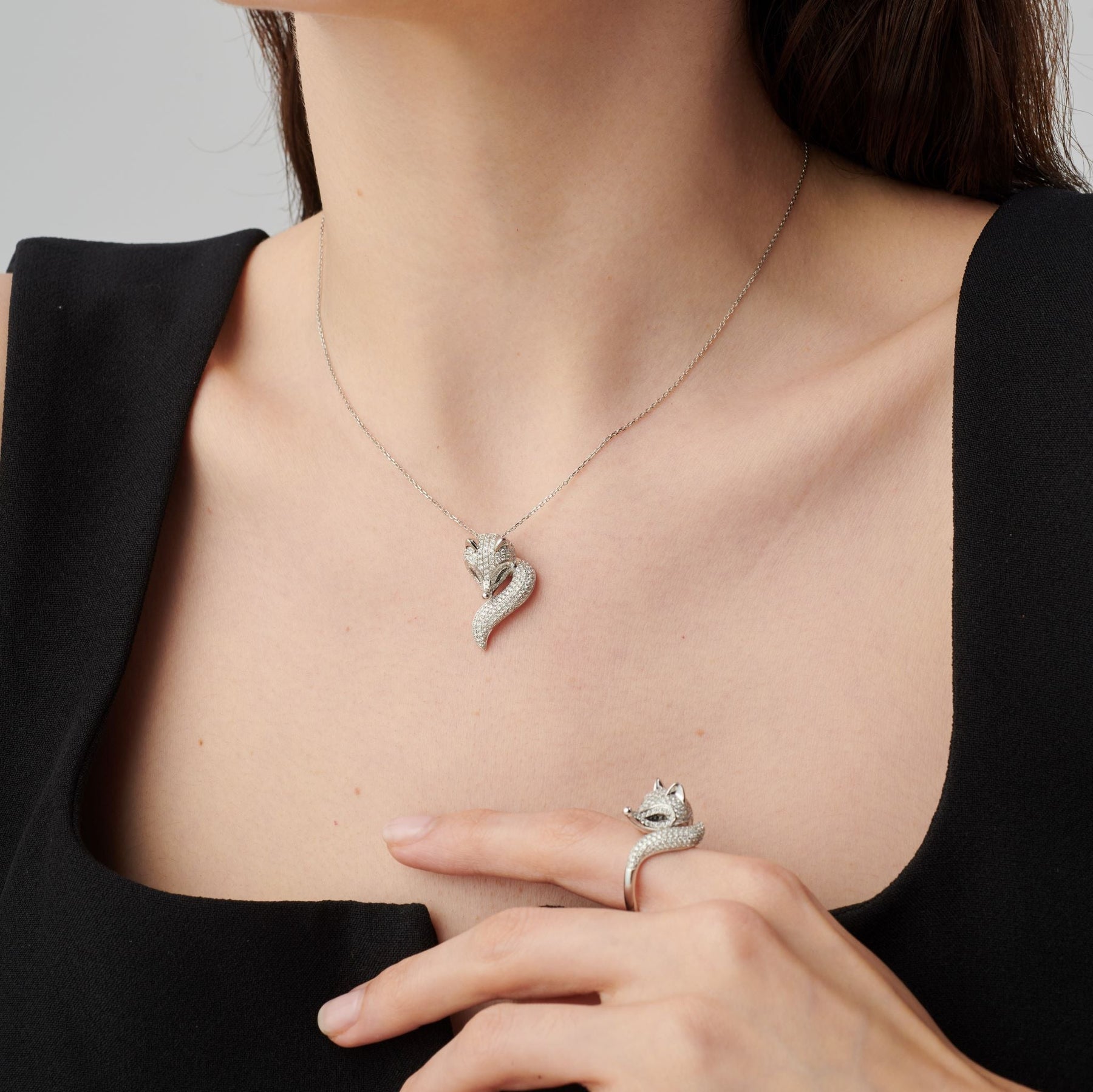 Pavé Arctic Fox Ring