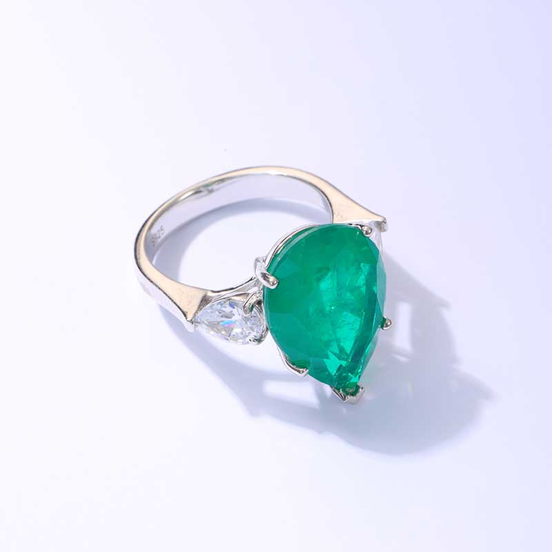 Women's S925 silver color cubic zirconia stone ring