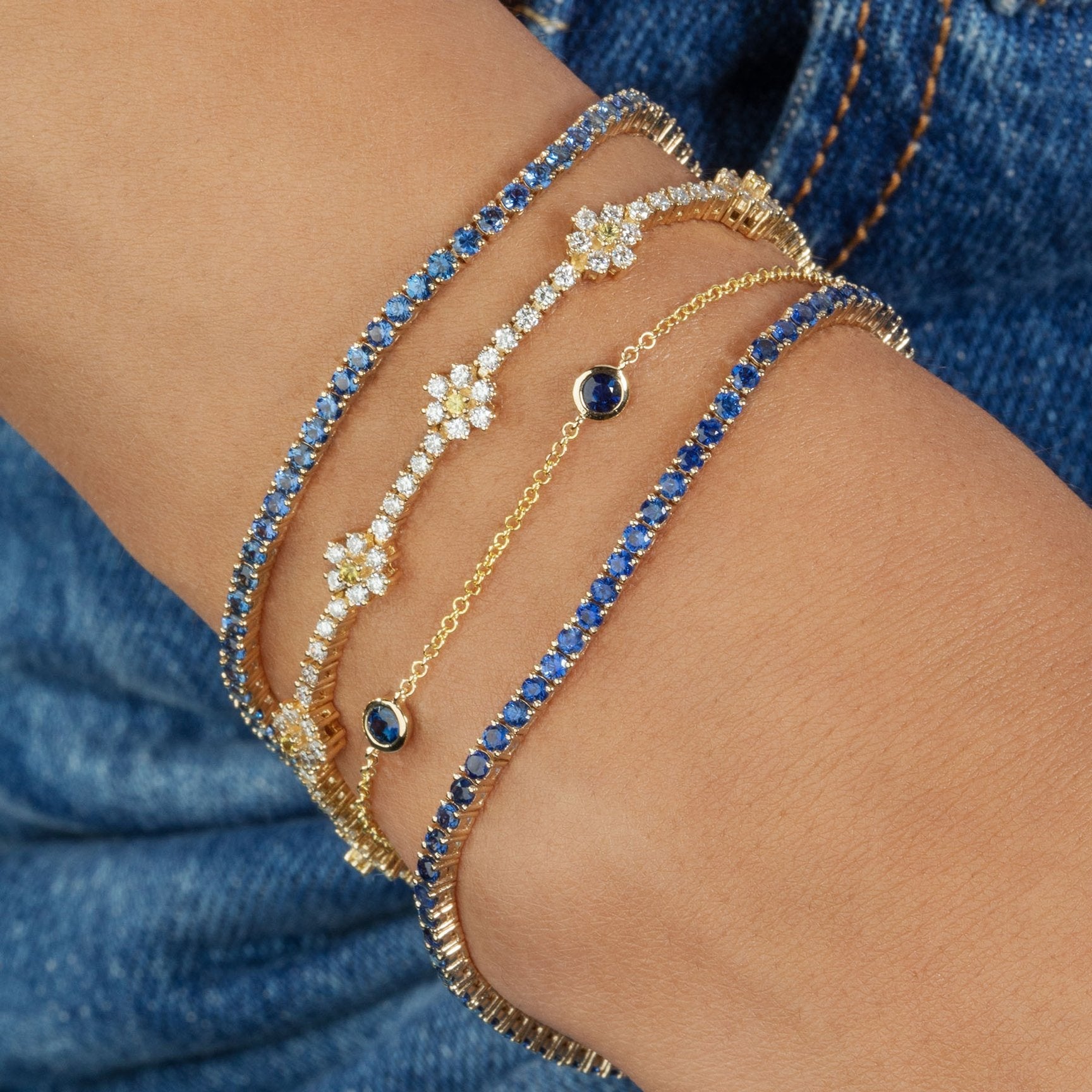 Blue Tennis Bracelet