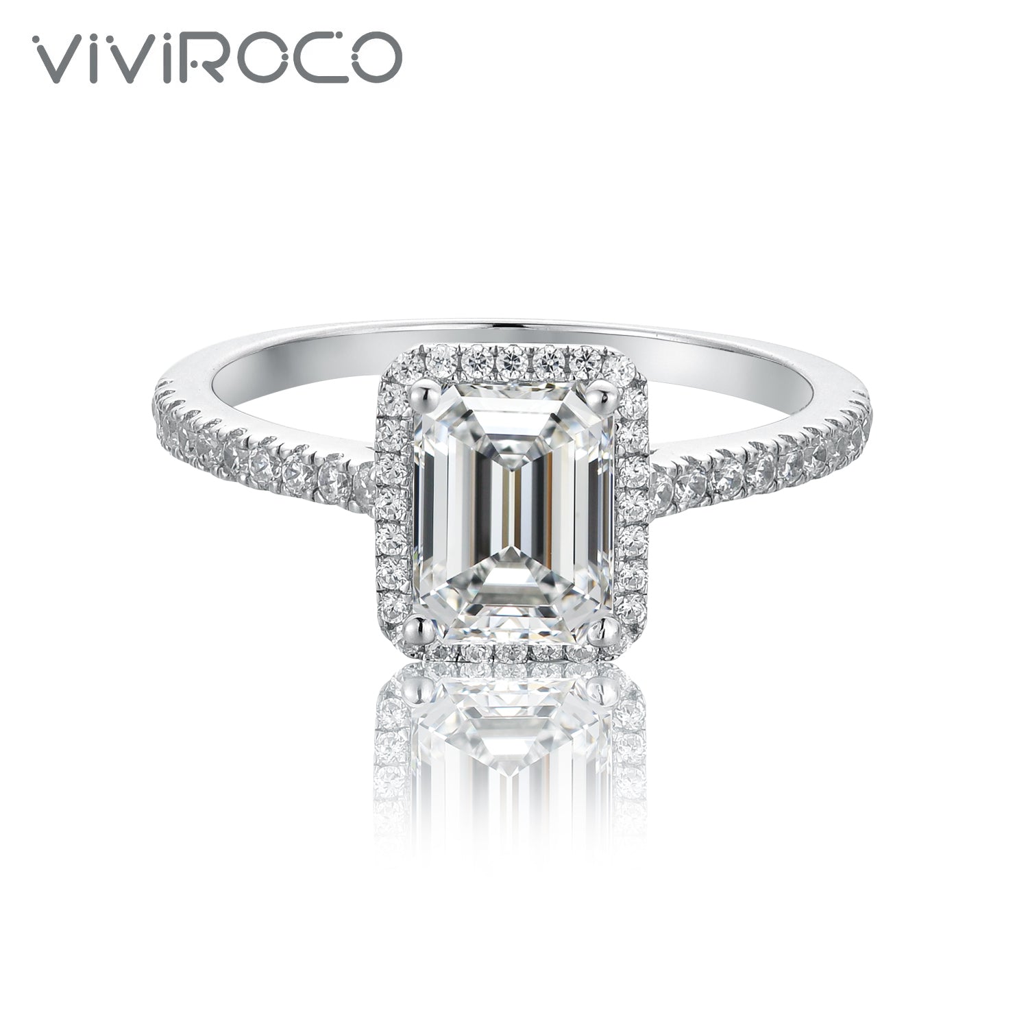 【02LIVE # link 23 - BUY 1 GET 1 free ring】RM1037 S925 Silver Moissanite Ring 2 Carat