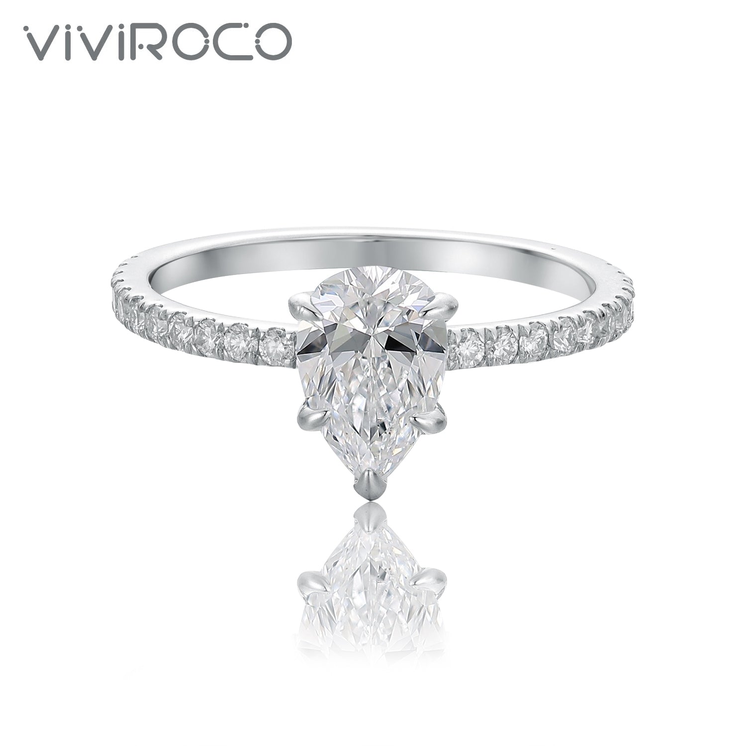【02LIVE # link 9 - BUY 1 GET 1 free ring】 S925 Silver Moissanite Ring 1.7 Carat R3-0034