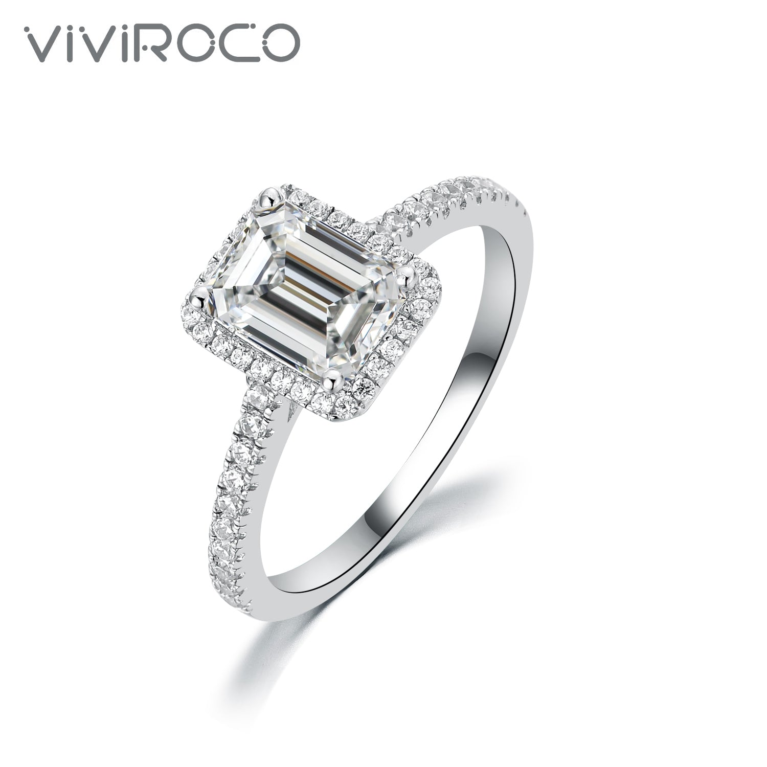 【02LIVE # link 23 - BUY 1 GET 1 free ring】RM1037 S925 Silver Moissanite Ring 2 Carat