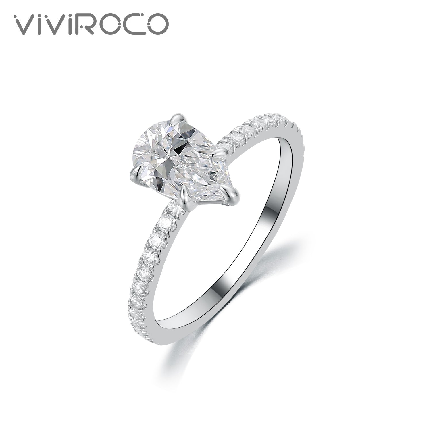 【02LIVE # link 9 - BUY 1 GET 1 free ring】 S925 Silver Moissanite Ring 1.7 Carat R3-0034