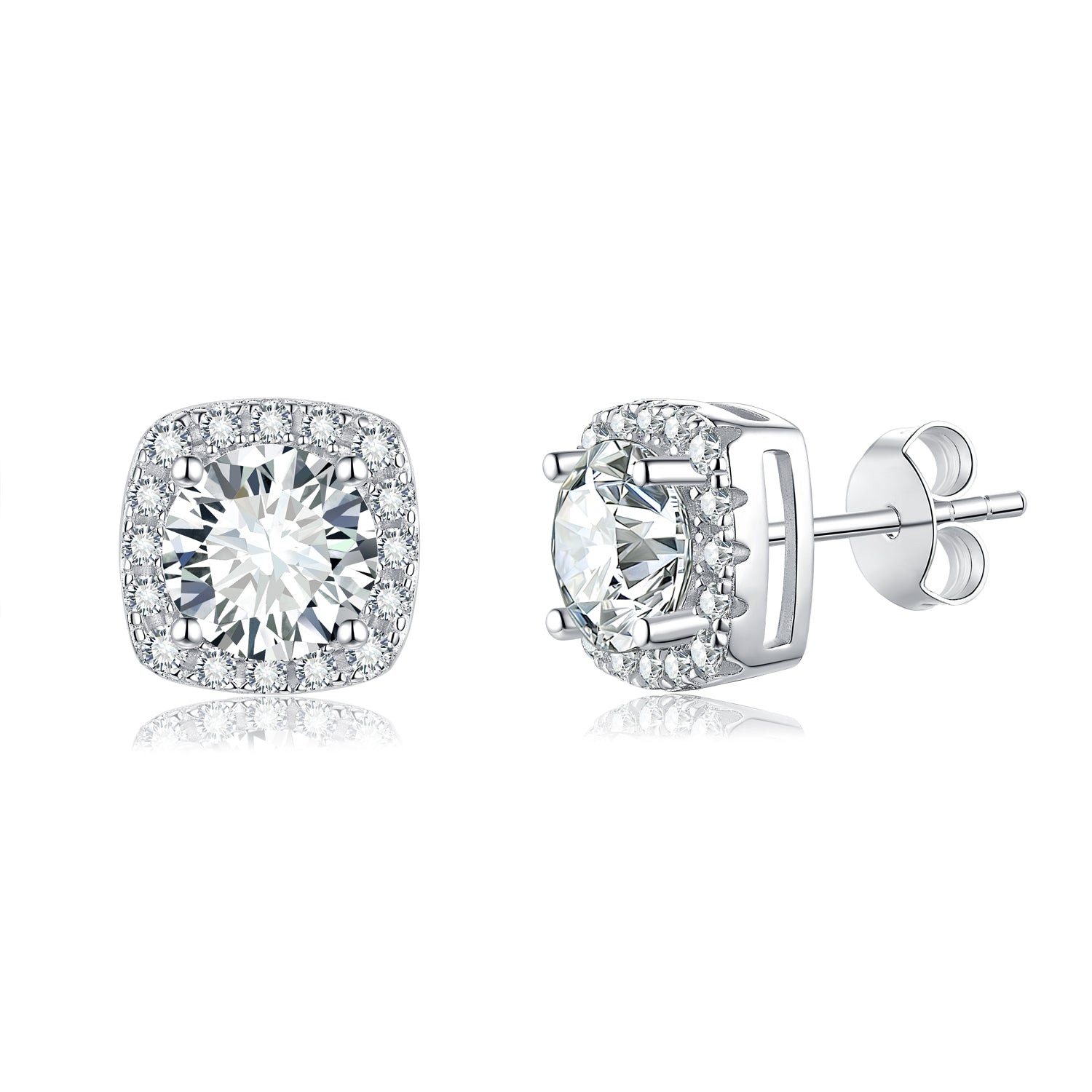Moissanite Diamond Square bag Earrings EM4009