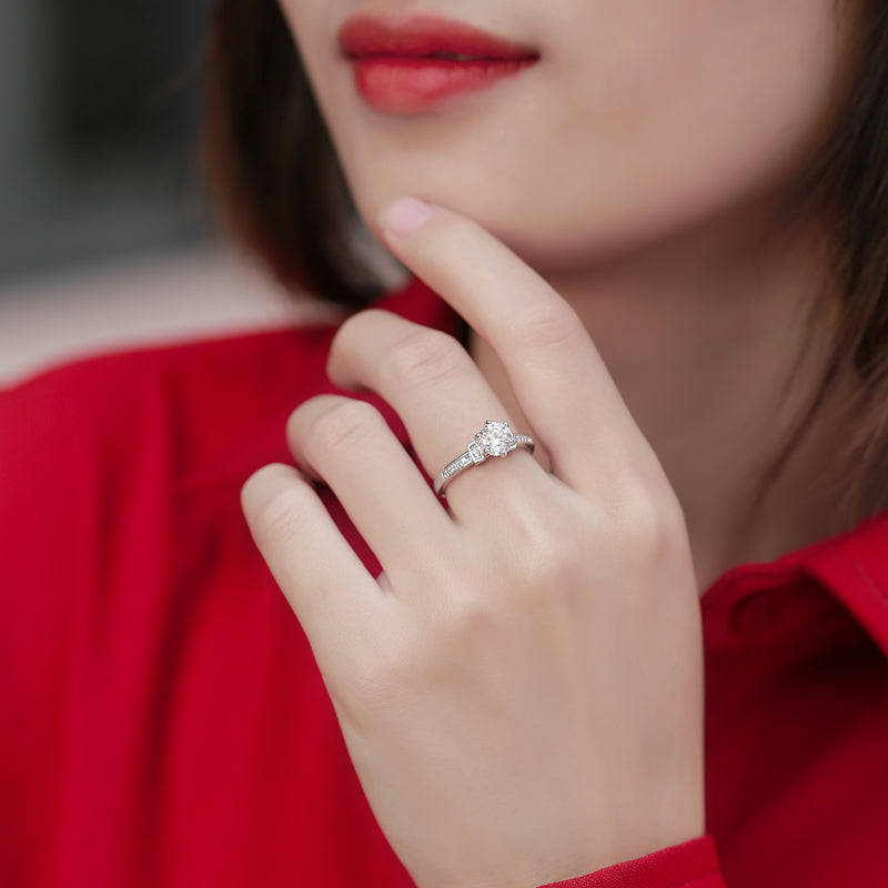 Adjustable Moissanite Only Love Ring R10673-6.5