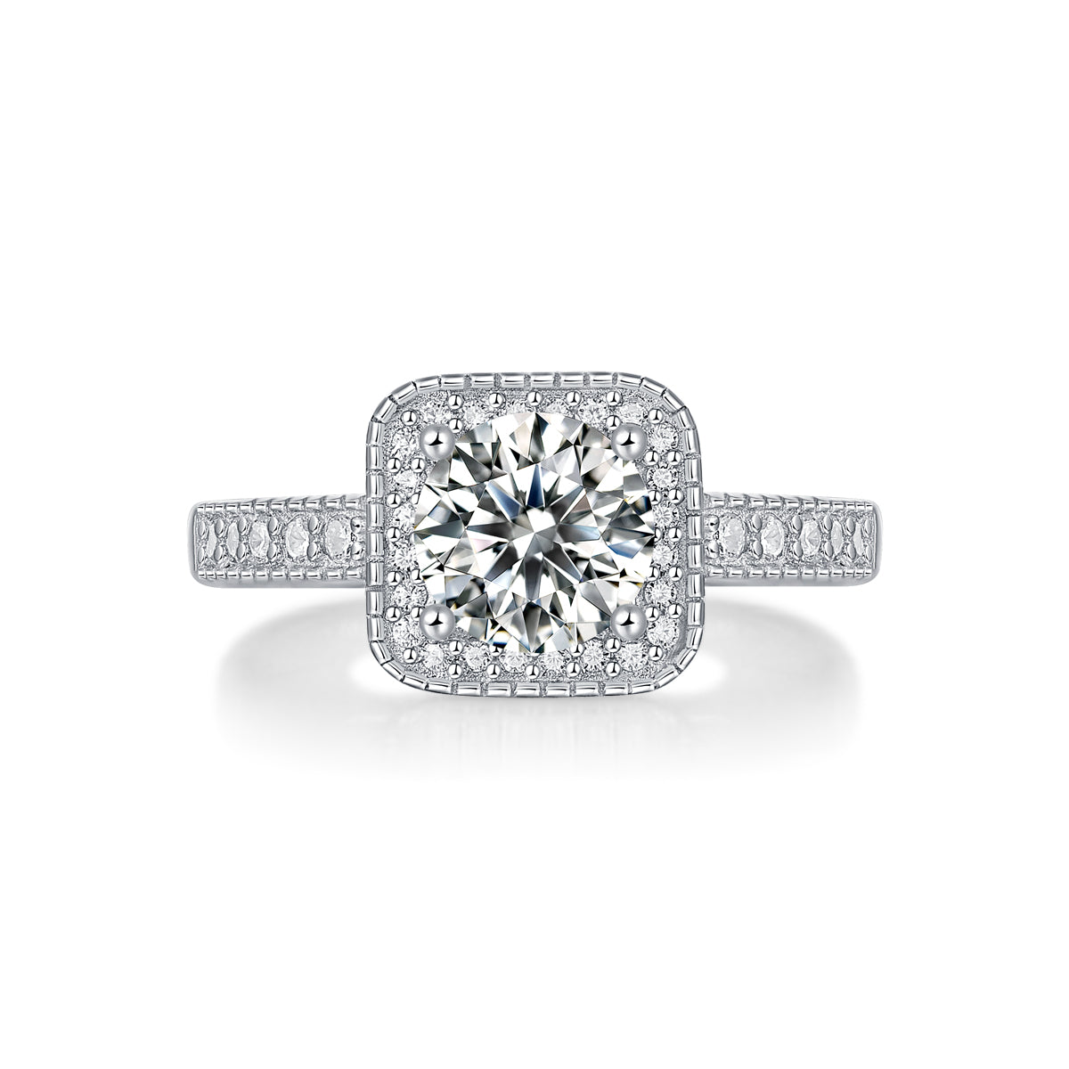 Adjustable Moissanite Remember the promise Rings R12688-6.5(BUY 1 GET 1 Present )