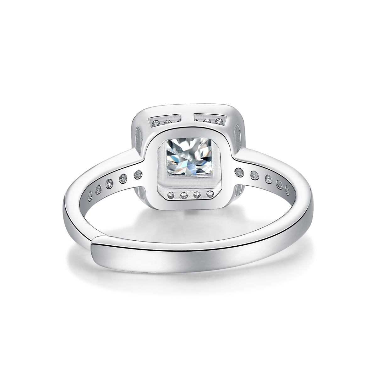 Adjustable Moissanite Remember the promise Rings R12688-6.5(BUY 1 GET 1 Present )