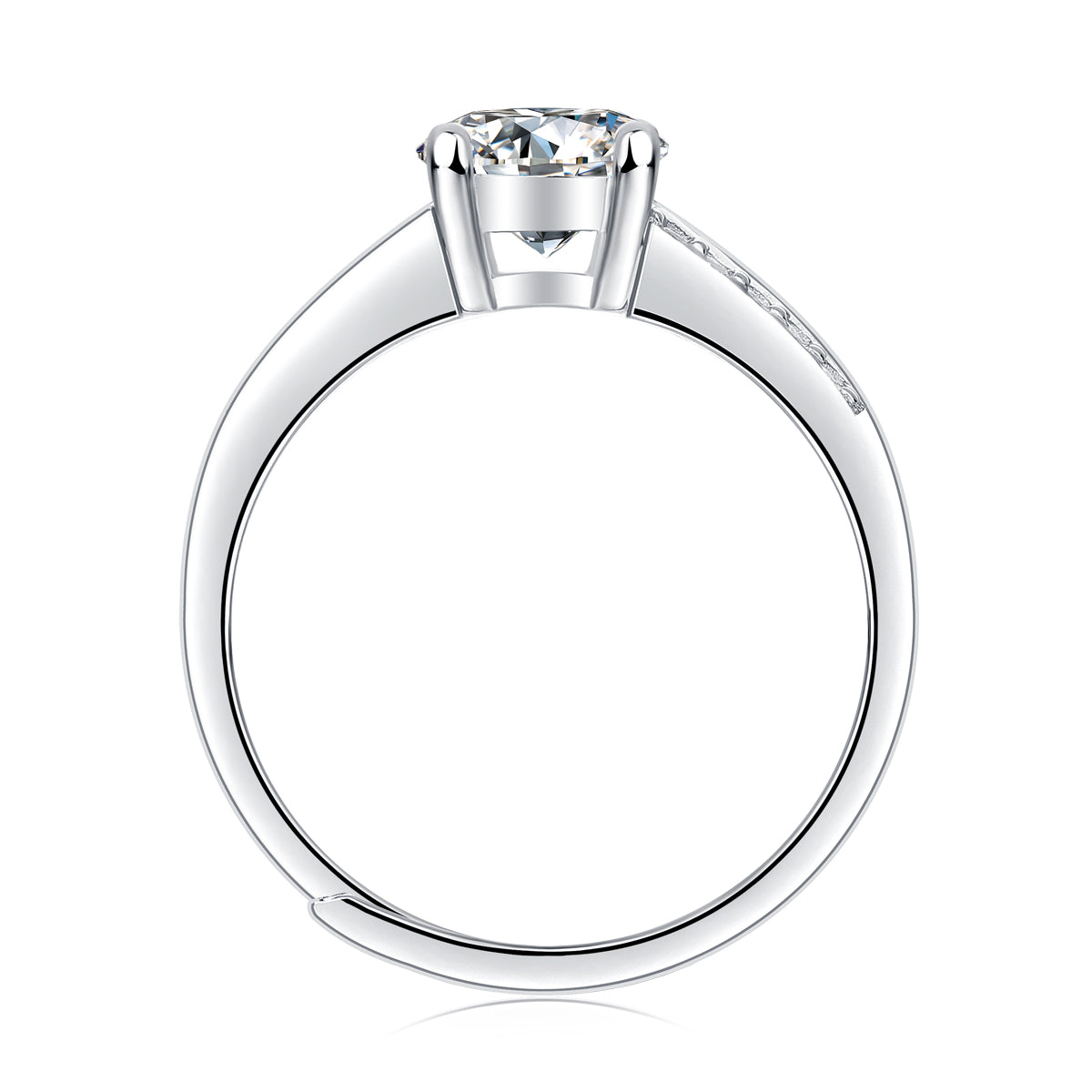 Adjustable Moissanite Wishing Fountain Rings R12795-6.5(BUY 1 GET 1 Present )