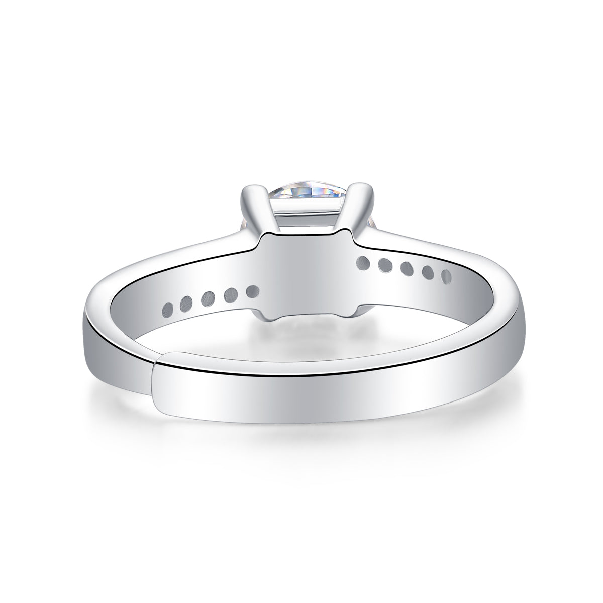 Adjustable Moissanite Wishing Fountain Rings R12795-6.5(BUY 1 GET 1 Present )