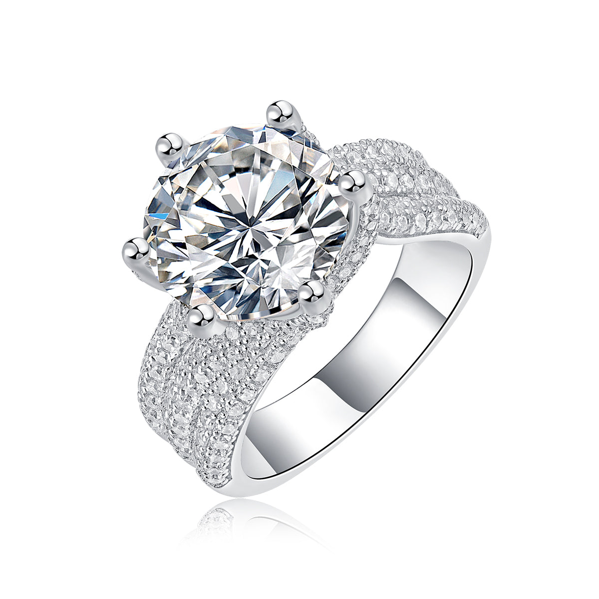 Adjustable Moissanite Eternal Pledge Rings R12686-11.0