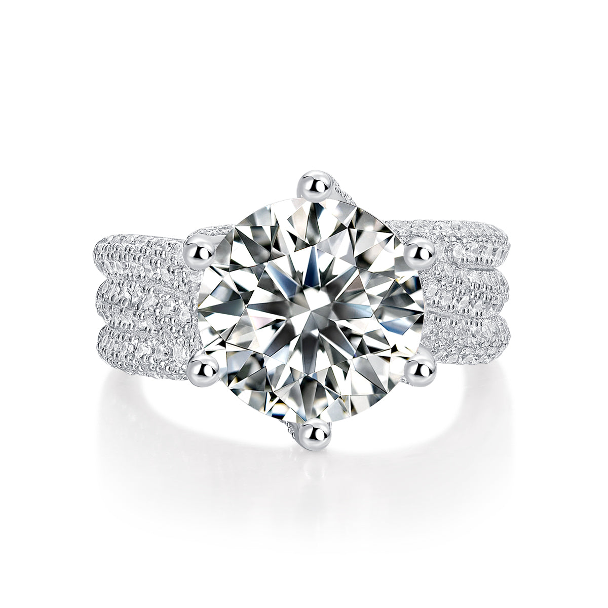 Adjustable Moissanite Eternal Pledge Rings R12686-11.0