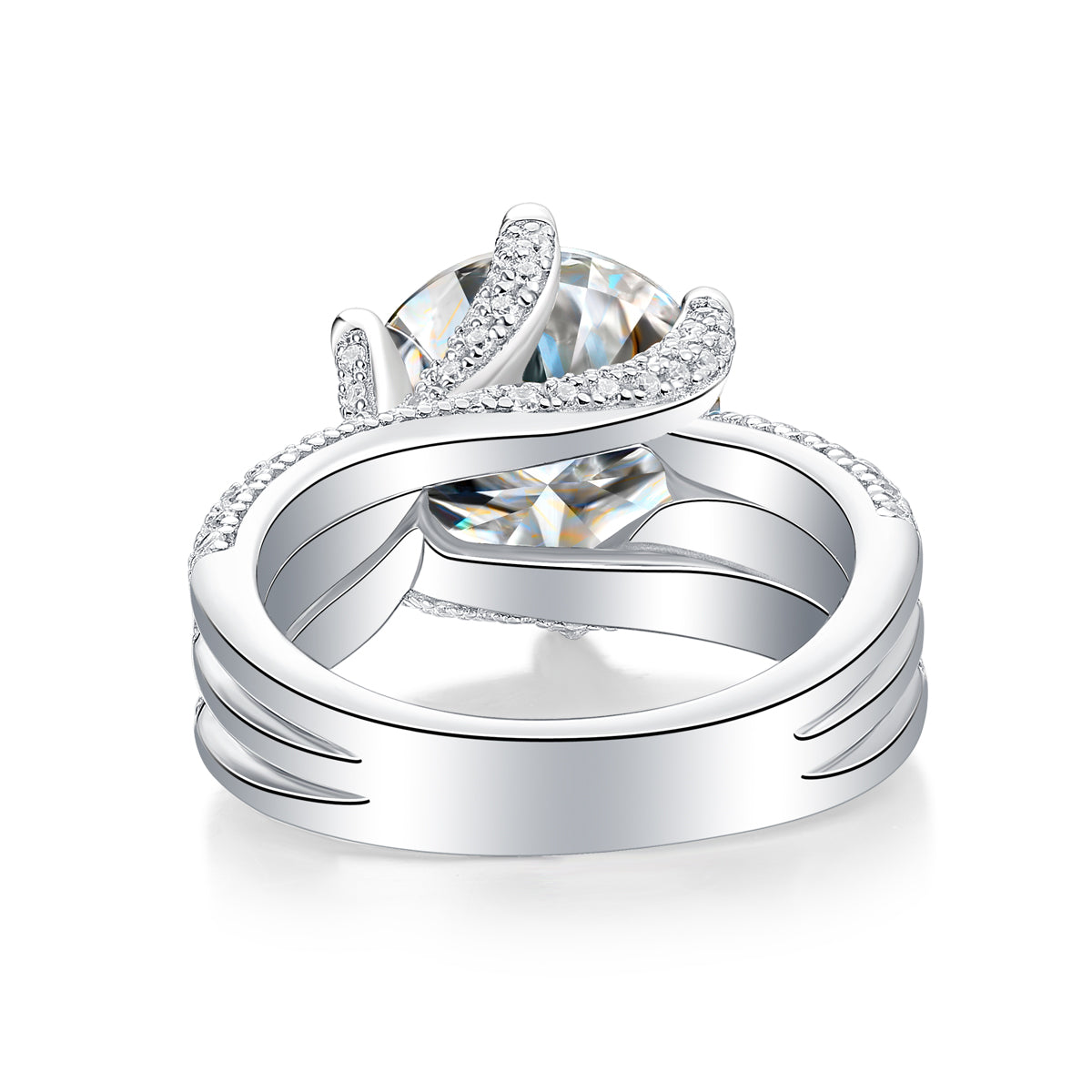 Adjustable Moissanite Eternal Pledge Rings R12686-11.0