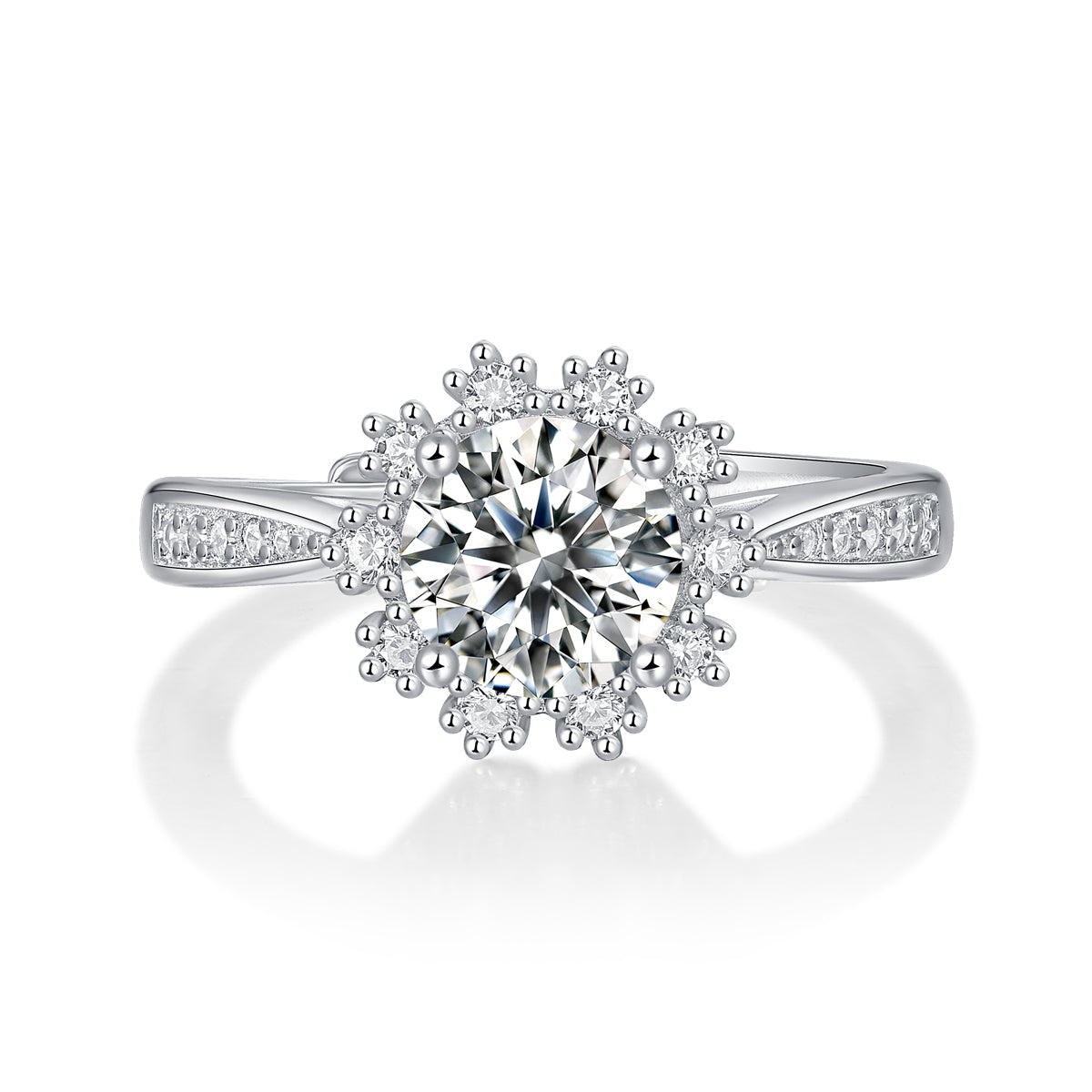 Adjustable Moissanite Ice Queen Rings R12679-6.5(BUY 1 GET 1 Present )