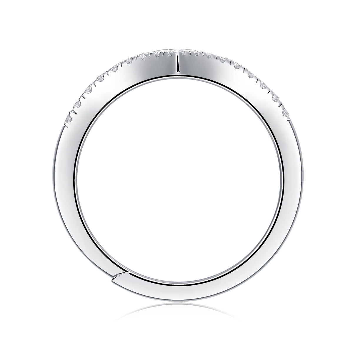 【02LIVE # link 26 - BUY 1 GET 1 free ring】S925 Silver Adjustable Moissanite crown Rings R12464