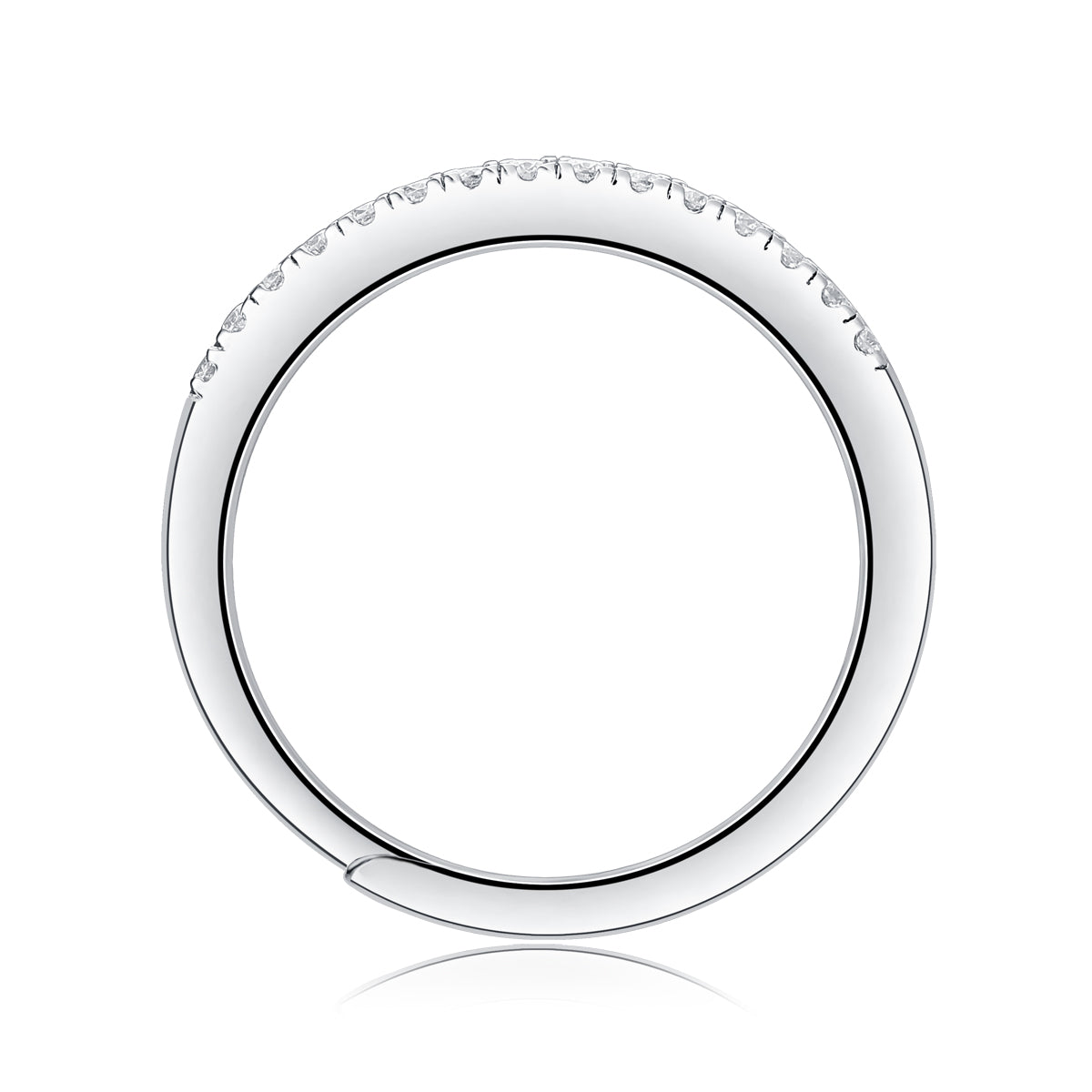 【02LIVE # link 27 - BUY 1 GET 1 free ring】S925 Silver Adjustable Moissanite Pick up light Rings R12463