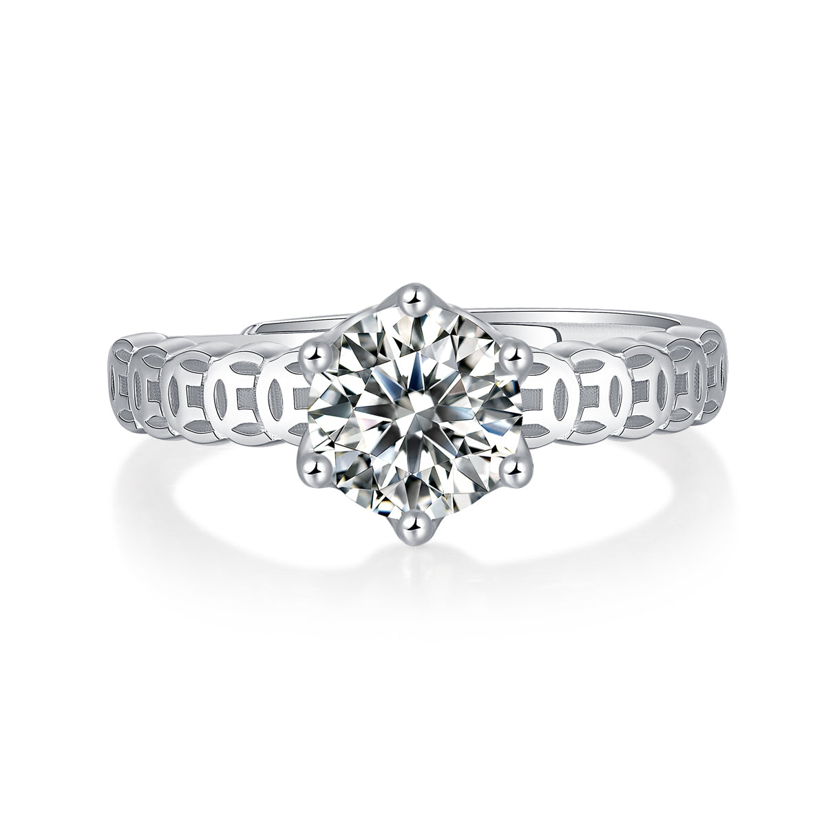 Adjustable Moissanite Money is rolling in Rings R12357-6.5