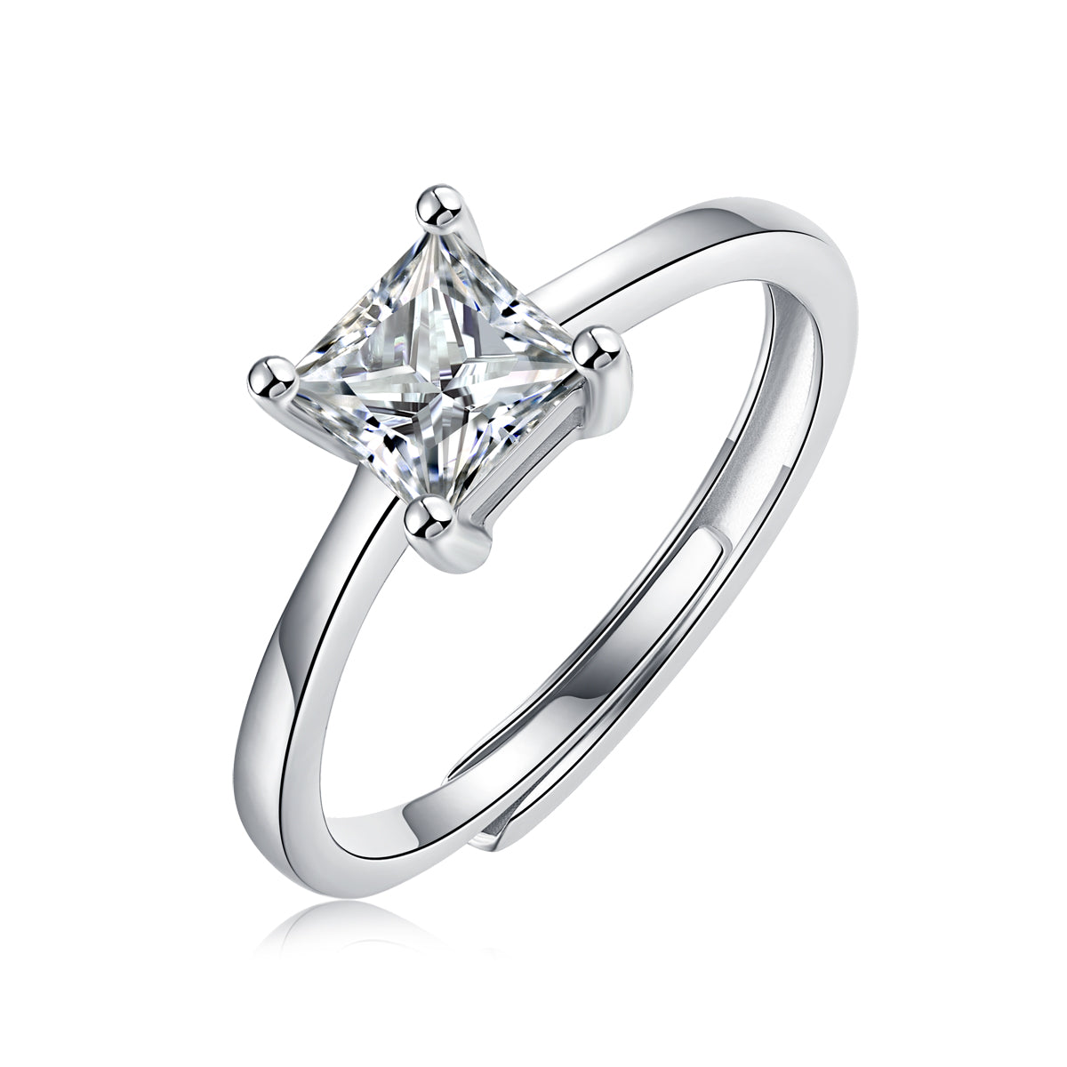 Adjustable Moissanite intellectual Rings R12738-6.5(BUY 1 GET 1 Present )