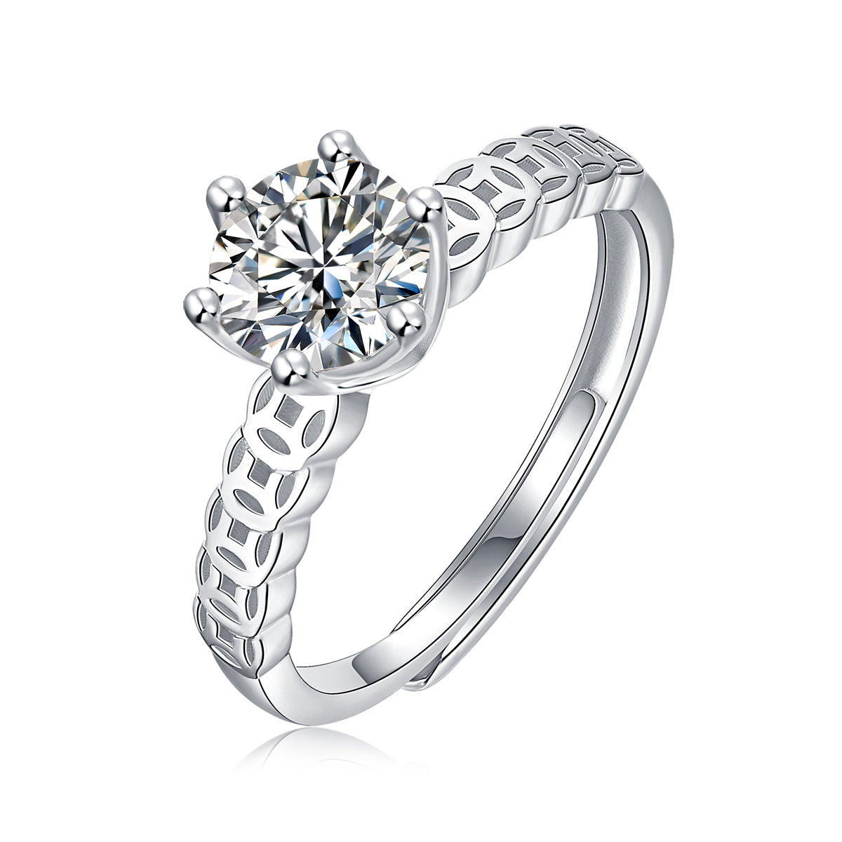 Adjustable Moissanite Money is rolling in Rings R12357-6.5
