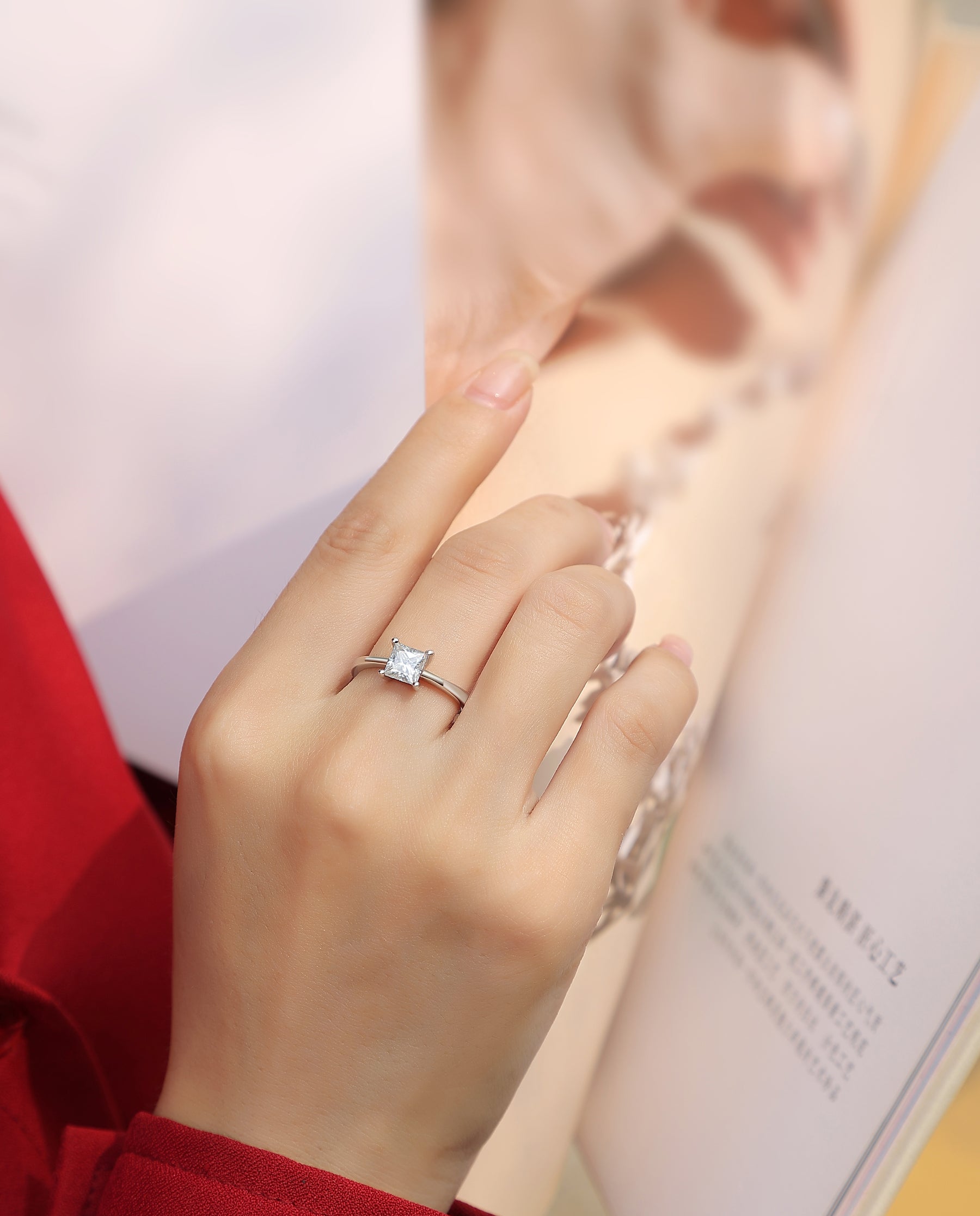 Adjustable Moissanite intellectual Rings R12738-6.5(BUY 1 GET 1 Present )