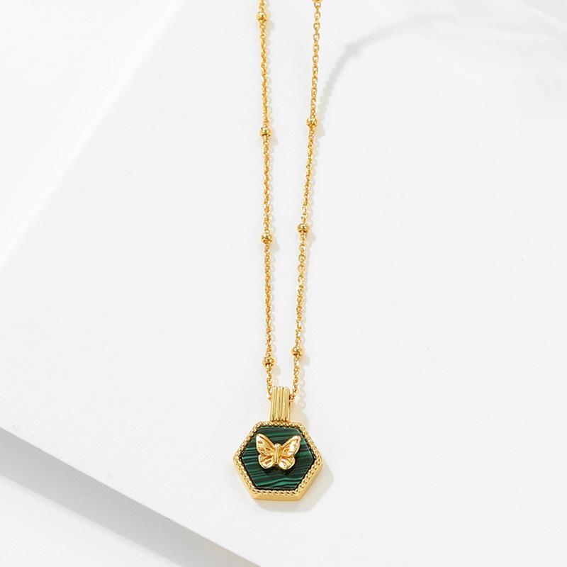Malachite Butterfly Necklace