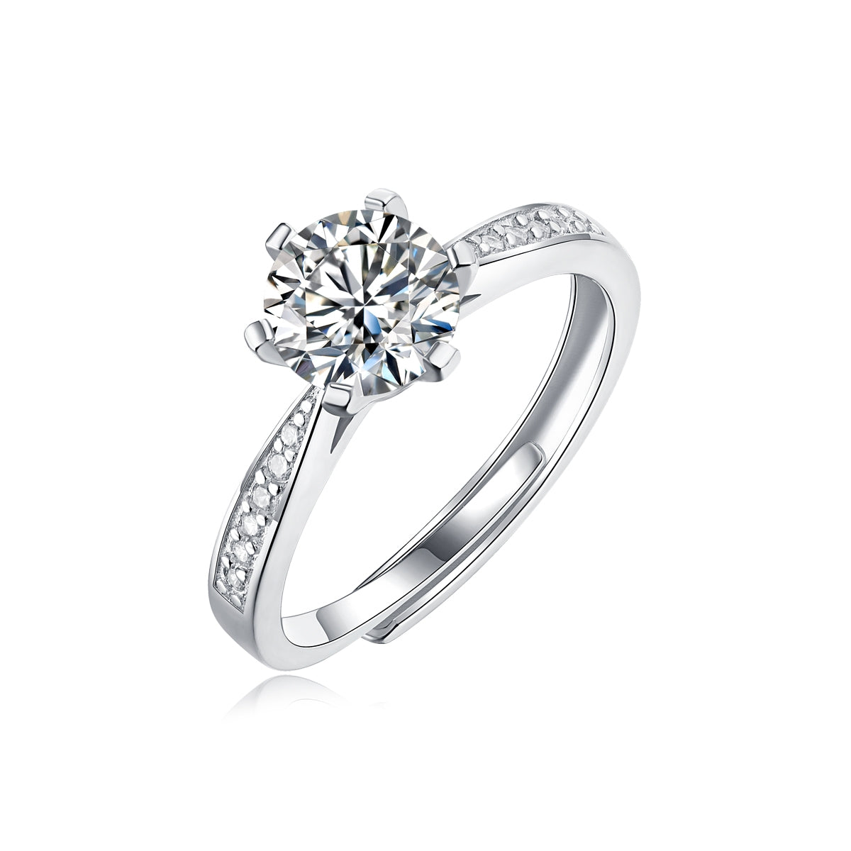 Adjustable Moissanite charm Rings R9332-6.5(BUY 1 GET 1 Present )