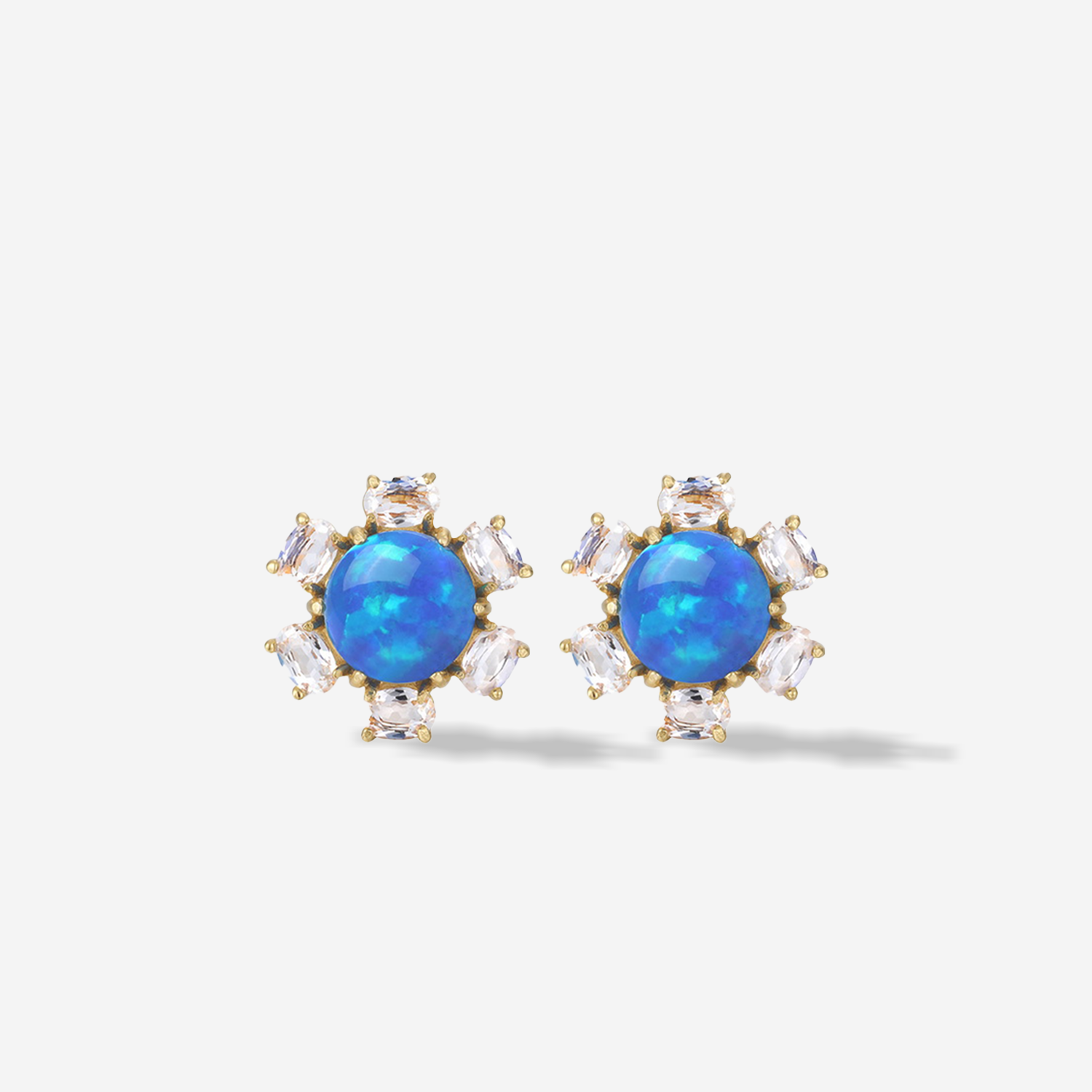 Azure Floral Studs