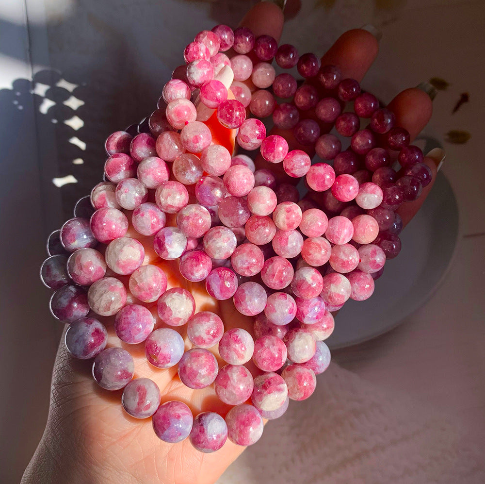 Rose Tourmaline Crystal Bracelet