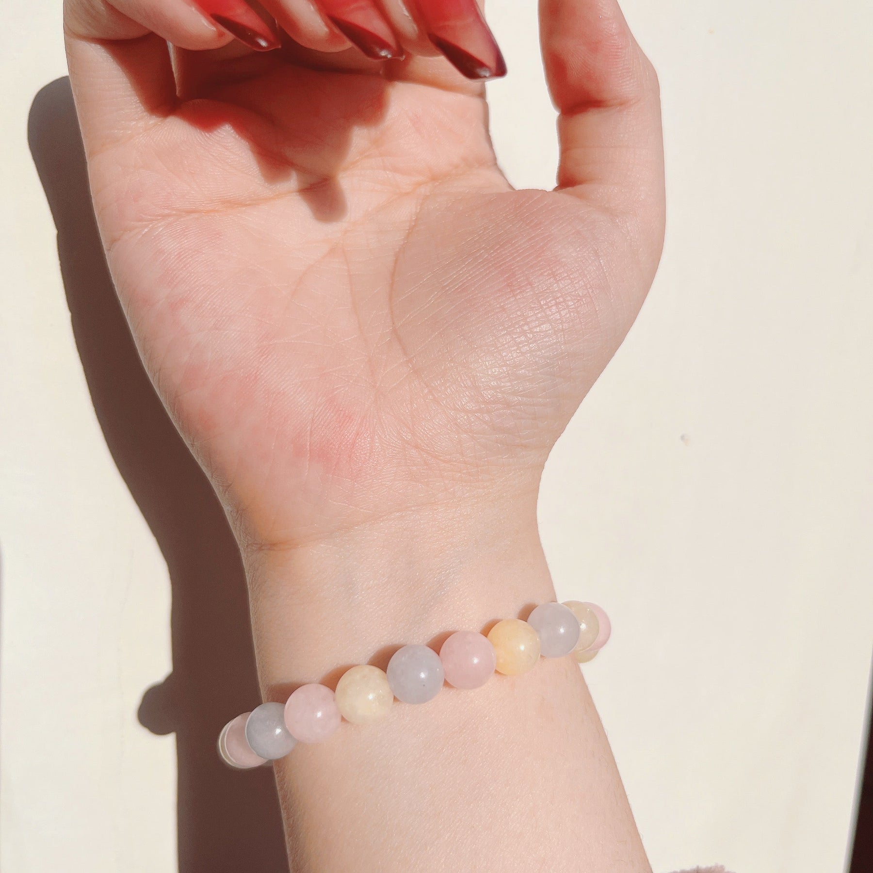 Mixed Morganite Crystal Bracelet