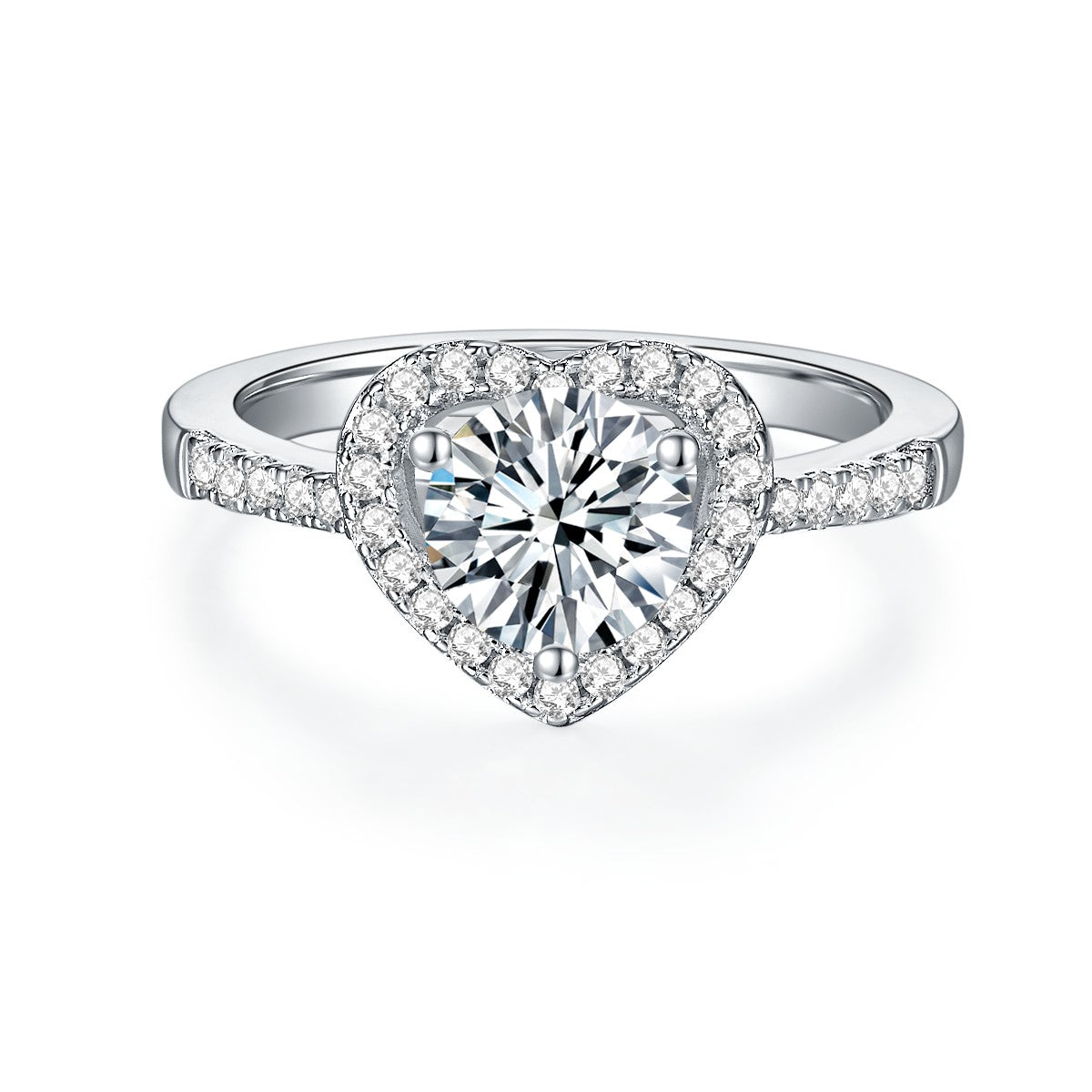 RM1012  S925 Moissanite Diamond Fall in love at first sight Rings 1 Carat