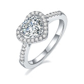RM1012  S925 Moissanite Diamond Fall in love at first sight Rings 1 Carat