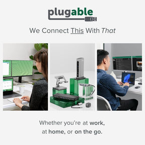 Plugable USB 3.0 and USB-C Universal Laptop Docking Station