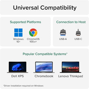 Plugable USB 3.0 and USB-C Universal Laptop Docking Station
