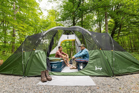 Slumberjack 8 Person Hybrid Dome Family Camping Tent with 2 Rooms