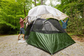 Slumberjack 8 Person Hybrid Dome Family Camping Tent with 2 Rooms