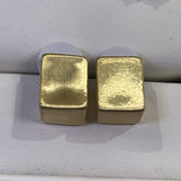 Vivian 22 Golden plated vintage earrings square design alloy copper