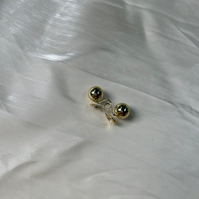 Vivian #9 [golden plated earrings studs or clipers alloy copper]