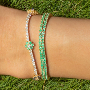 Green Tennis Bracelet
