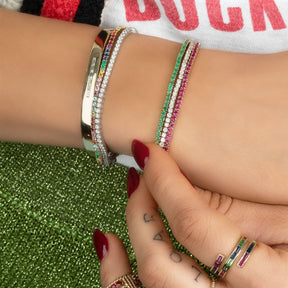 Green Tennis Bracelet