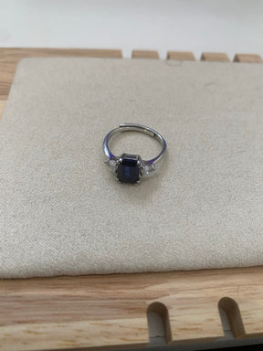 SH S925 silver moonstone ring Amethyst Ring