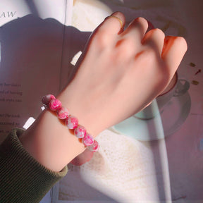 Rose Tourmaline Crystal Bracelet