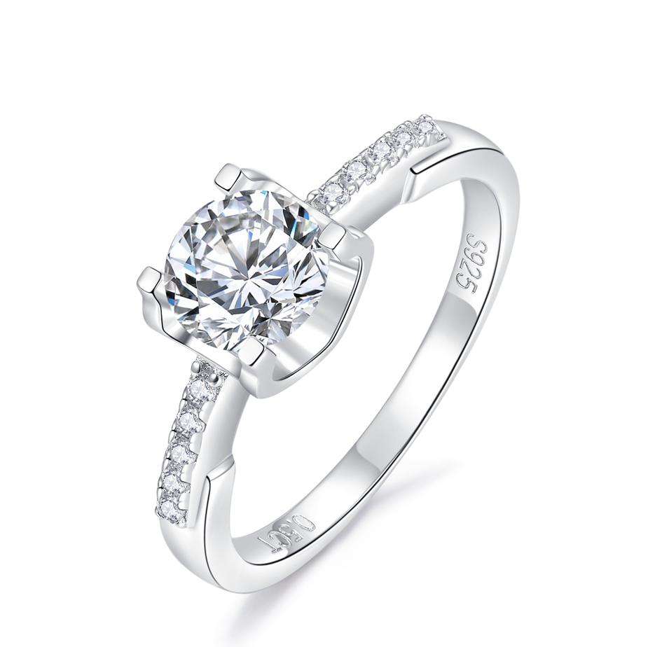 Bull Head S925 Silver Moissanite Diamond Ring