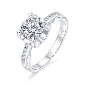 Bull Head S925 Silver Moissanite Diamond Ring