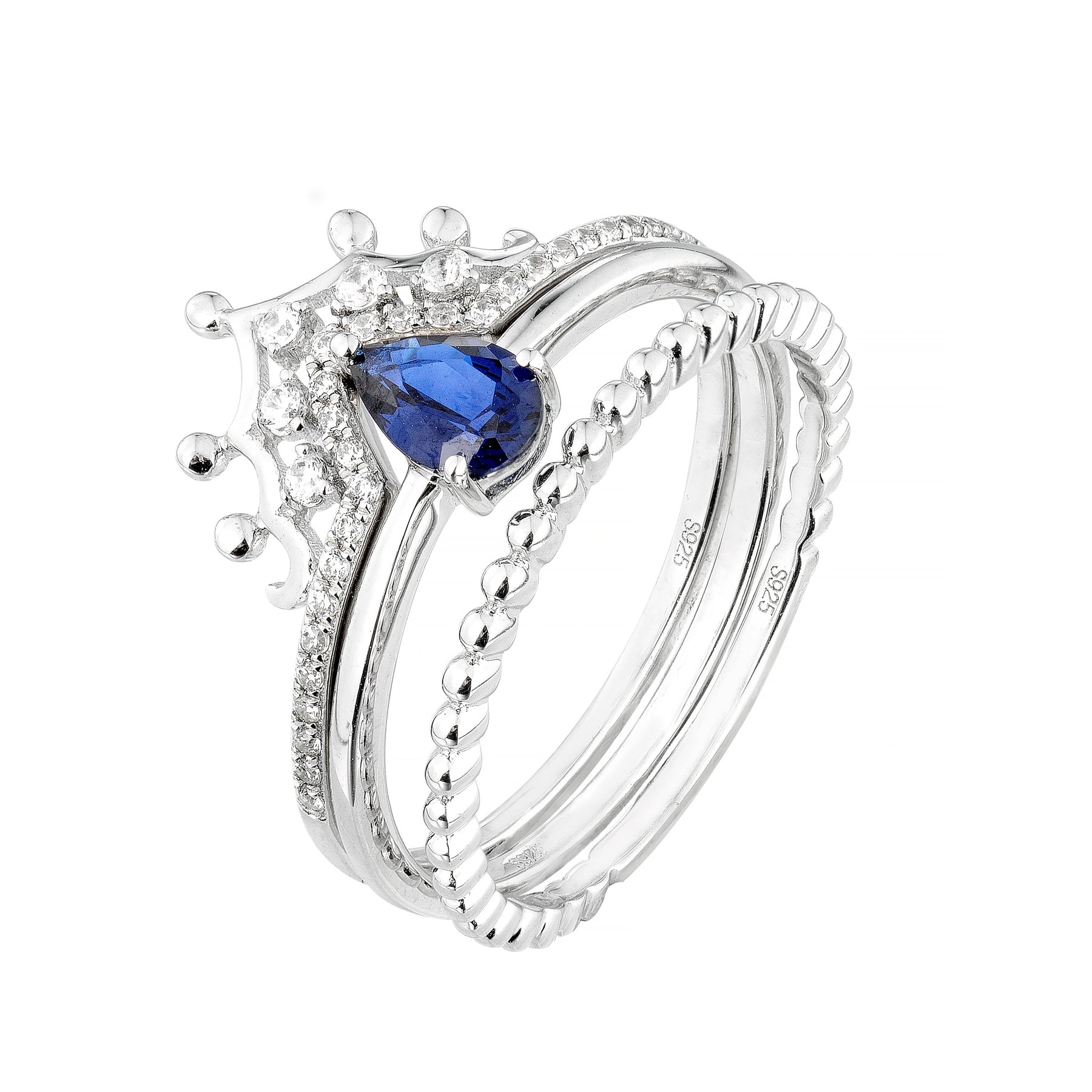 S925 Silver Crown Shape Ring