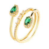 Serpant Yellow Emerald S925 Silver Ring